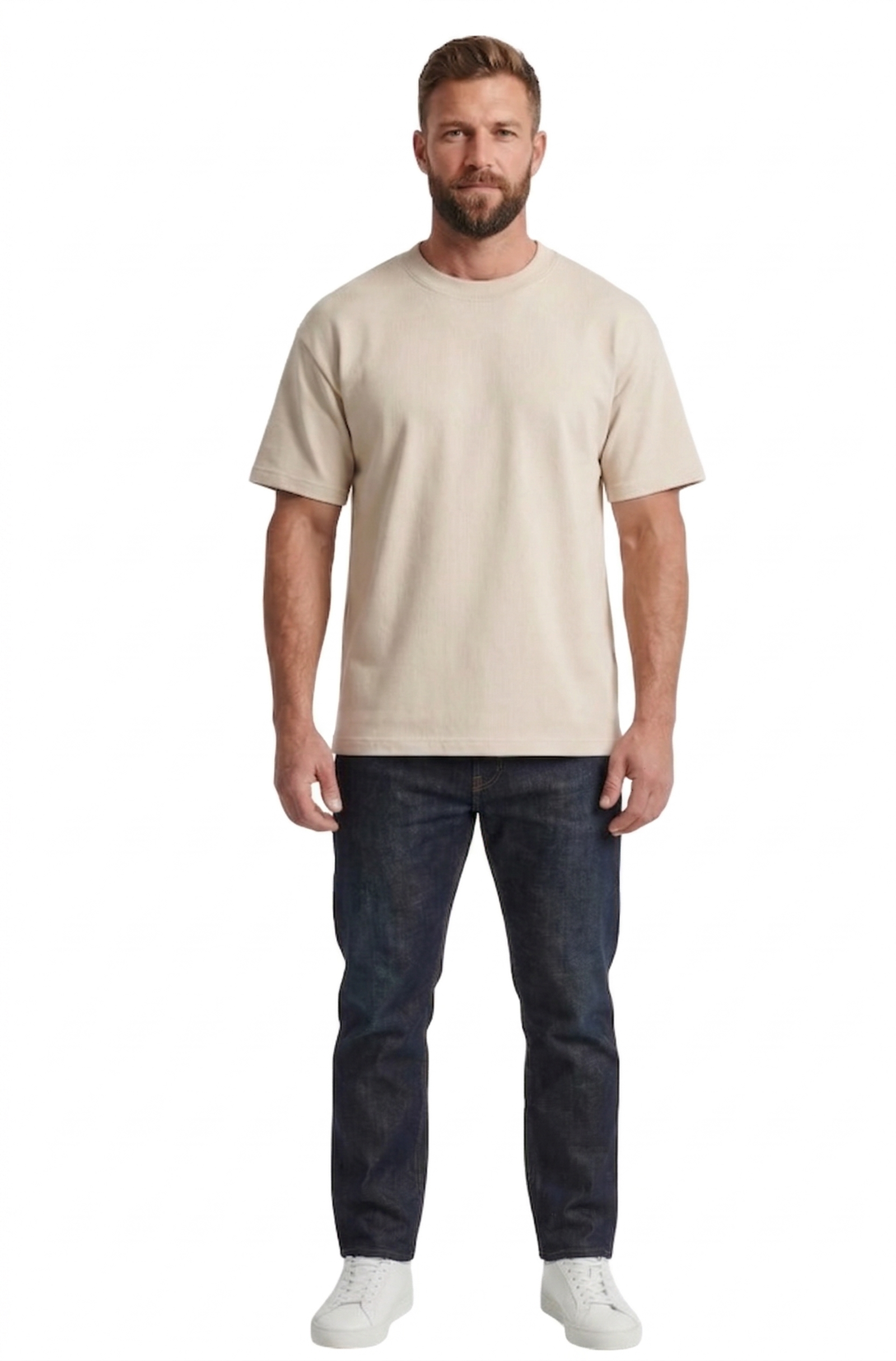 Camisas beige hombre